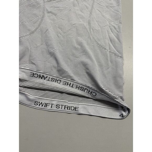 Lululemon Swiftly Tech Short Sleeve shirt. White & black striped. Womens. Sz 4 - Picture 9 of 10
